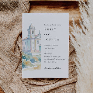 Invitation Mariage à l'eau catholique de l'Église