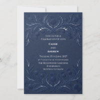 Mariage à l'emblème de chardon écossais bleu marin