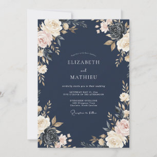 Invitation Mariage à l'eucalyptus et renoncule ivoire de minu