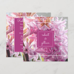 Invitation Mariage à l'Hyacinthe Rose