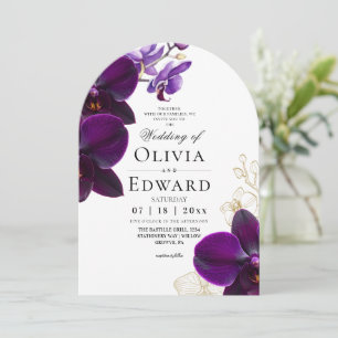 Invitation Mariage à l'orchidée Lilac pourpre