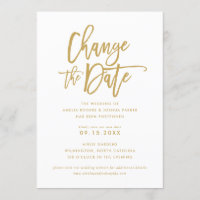 Mariage à main chic | Modifier La Date Gold