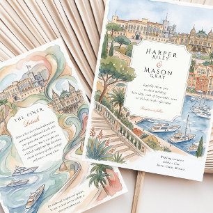 Invitation Mariage à Monaco Monte-Carlo sur la Riviera frança