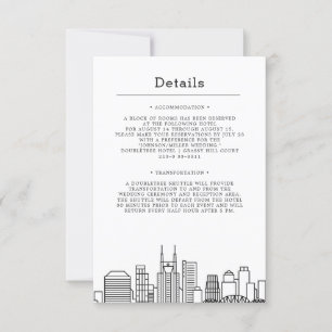Invitation Mariage à Nashville Détails pour les invités