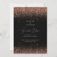 Mariage à paillettes Noir & Bronze Enregistrer la
