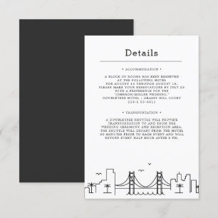 Invitation Mariage à San Francisco   Détails pour les invités