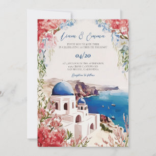 Invitation Mariage à Santorin Inviter Mariage grec Destinatio