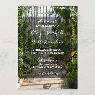 Invitation Mariage à serre floral