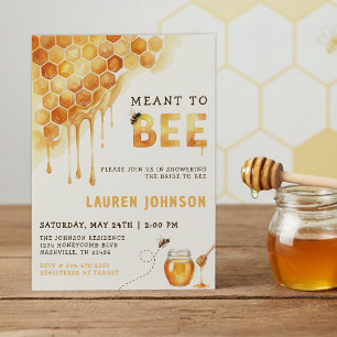 Invitation Mariage Abeille Miel Aquarelle Événement de Fiança