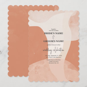 Invitation Mariage Abstrait en terre cuite de Bohême