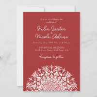 Mariage Abstrait Mandala Brun Rouge Auburn
