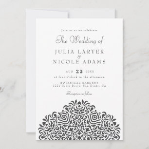 Invitation Mariage Accent Botanique Ethnique Boho