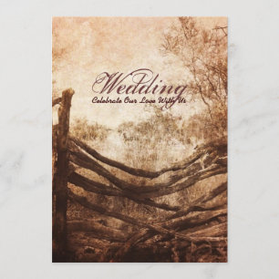 Invitation mariage agricole rustique de l'ouest