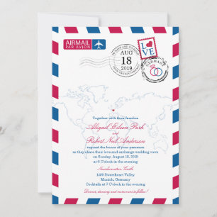 Invitation Mariage Airmail Allemagne