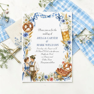 Invitation Mariage Alpin Bavarois Oktoberfest Allemand