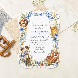 Invitation Mariage Alpin Bavarois Oktoberfest Allemand