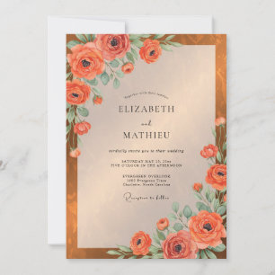 Invitation Mariage Ambre Ranunculus Eucalyptus