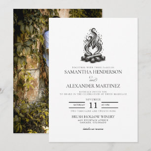Invitation Mariage Amour de Feu de Camp