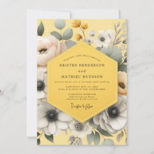 Invitation Mariage Anémone Grise Souci