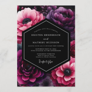 Invitation Mariage Anémone Opulente Orchidée