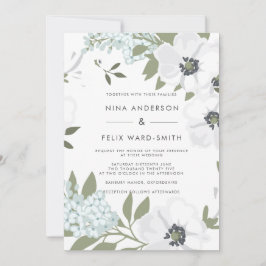 Invitation Mariage Anemone vintage