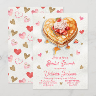 Invitation Mariage Anniversaire Pancake Heart Brunch