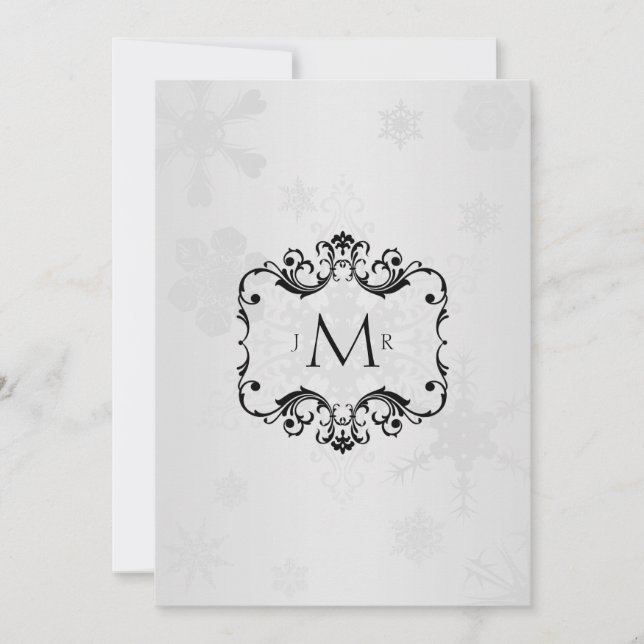Invitation Mariage Anniversaire Paysage d'Hiver Merveilleux (Devant)