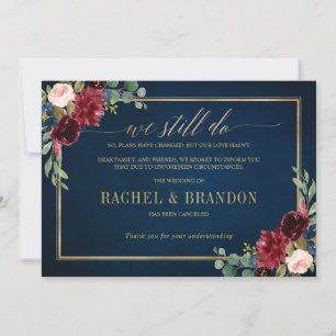 Invitation Mariage annulé note des plans de modification diff