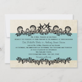 Invitation Mariage Aqua Sea Garland