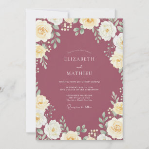 Invitation Mariage Aquarelle aux Fruits Rouges