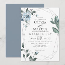 MARIAGE | Aquarelle bleu bleu foncé