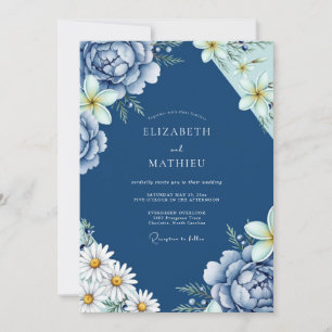 Invitation Mariage aquarelle de marguerite saphir