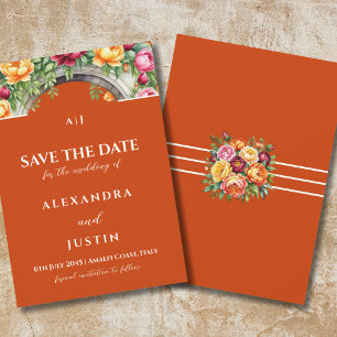Invitation Mariage Arc Floral en terre cuite Enregistrer la d