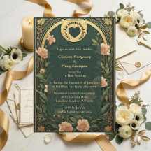 Mariage Arche Ornée Lily Gold Alphonse Mucha Vert