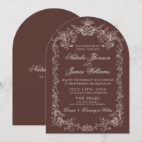Mariage Arqué Brun Chocolat Ancien Argent