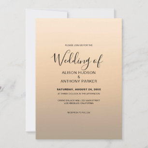 Invitation Mariage Arrière - plan Ombre beige
