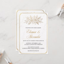Mariage Art Déco Élégant Ivoire Or