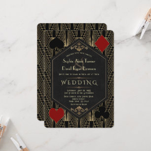 Invitation Mariage Art Déco Gatsby les Années Folles Casono
