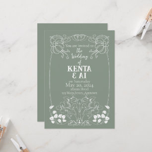 Invitation Mariage Art nouveau