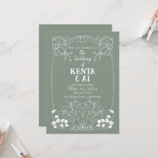 Invitation Mariage Art nouveau