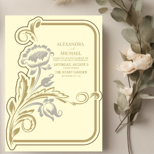 Invitation Mariage Art nouveau antique