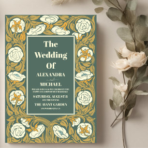 Invitation Mariage Art nouveau vintage