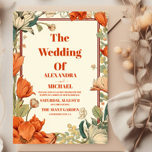 Invitation Mariage Art nouveau vintage