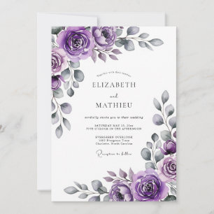 Invitation Mariage artistique à la floraison de lavande
