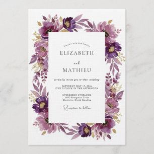 Invitation Mariage Artistique Fleur de Prunier