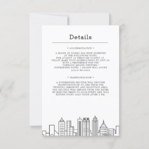 Invitation Mariage Atlanta   Détails de l'invité