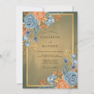 Invitation Mariage au Bleuet Terracotta Eucalyptus