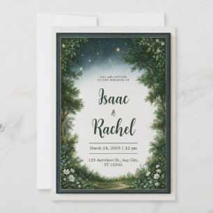 Invitation Mariage au Bois Clair étoilé