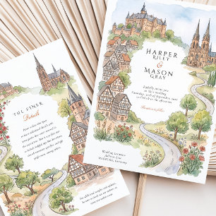 Invitation Mariage au château de Marburg Allemagne Elisabethk