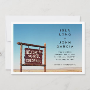 Invitation Mariage au Colorado Enregistrer la date